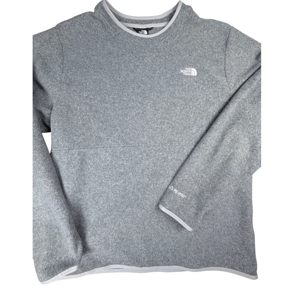The North Face Polartec Fleece Pullover Mens XL Grey Crewneck Sweater NF0A4P8G